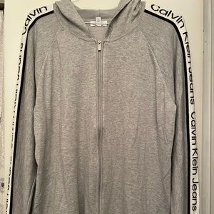 CK zip up hoodie grey